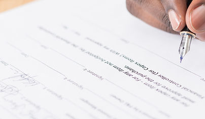 Legal documents being signed